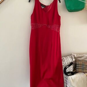 Elegant red gown